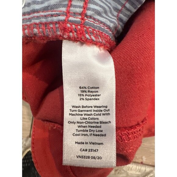 Talbots Red 4 Jegging Cotton Blend Stretch Slim Fit Womens Pants - Picture 6 of 7
